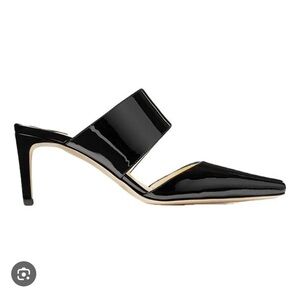 Jimmy Choo Hawke 65 Patent Leather Black Heels